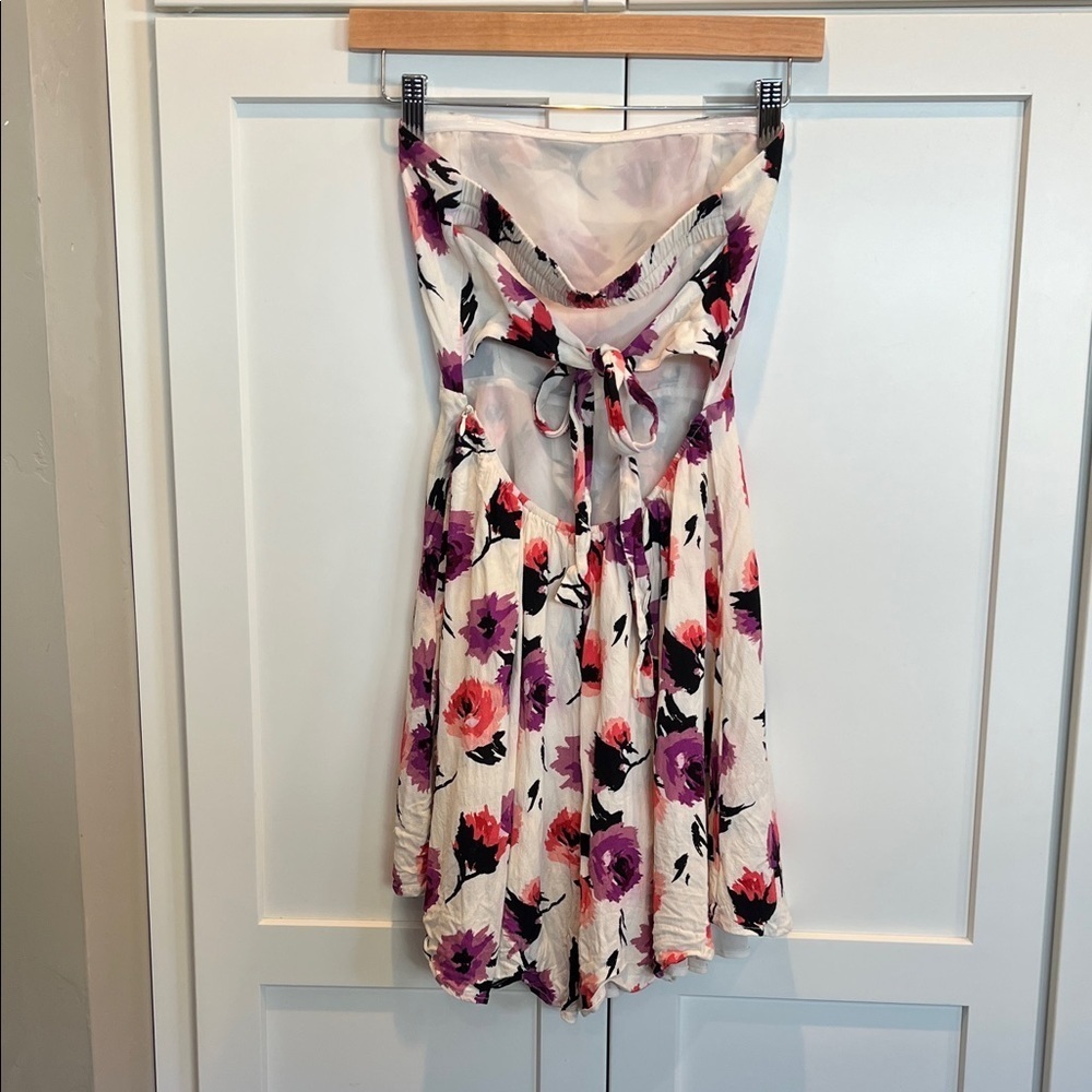 Multicolor Floral Strapless Dress Size S - Picture 5 of 10